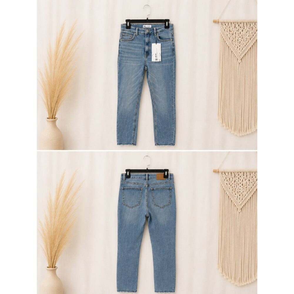 Zara Light Wash Skinny Jeans Size 4 Stretch Denim Mid Rise